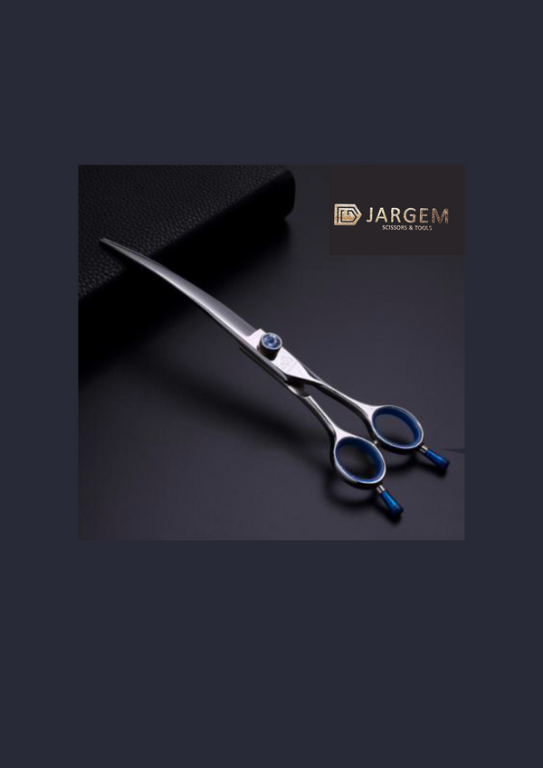 Forbice Jargem curva con vite blu
