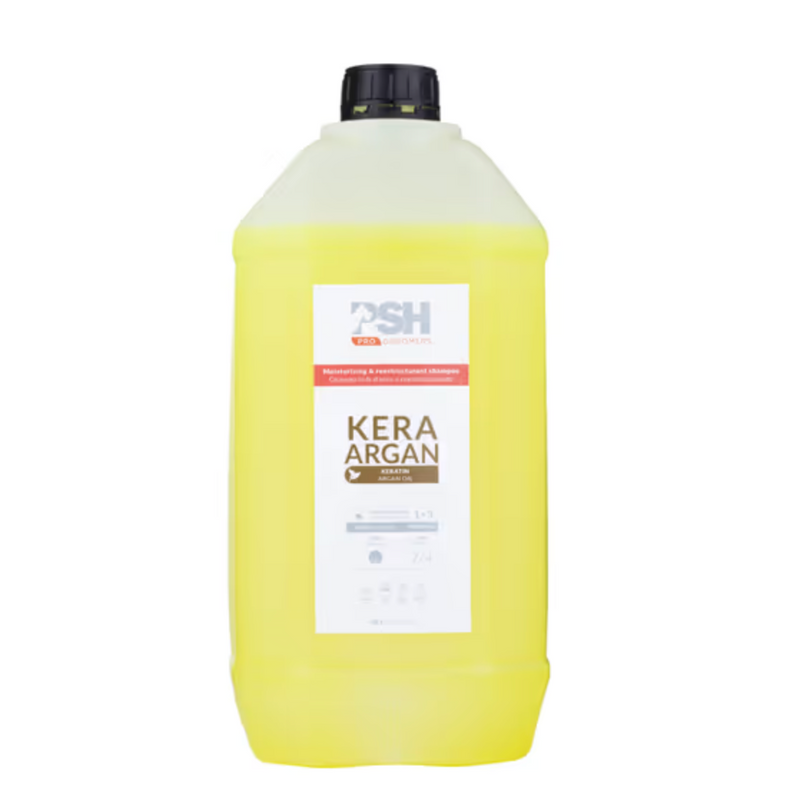 Shampoo PSH Pro Kera-Argan - idratante e levigante con cheratina e olio di argan, concentrato 1:3 - 5L