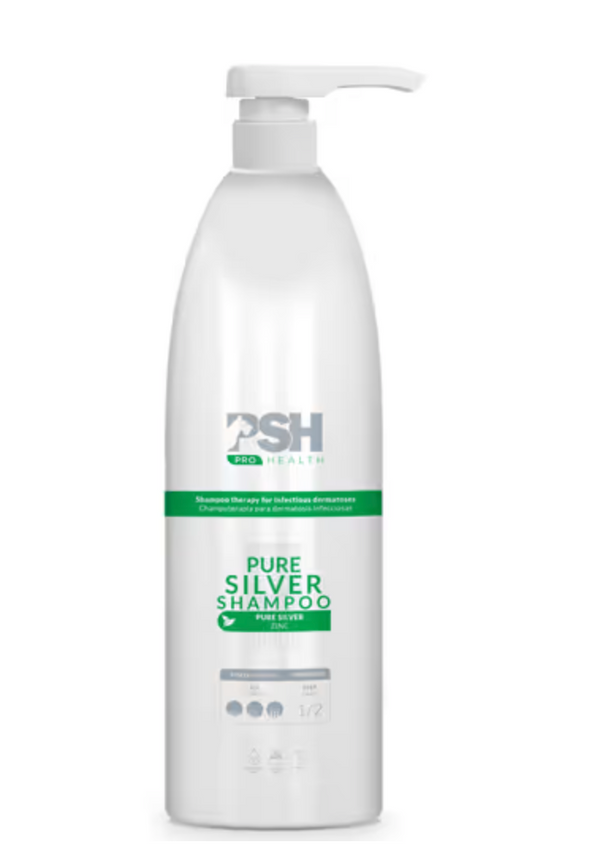 Shampoo PSH Pure Silver - dermatologico con argento per cani e gatti - 1L