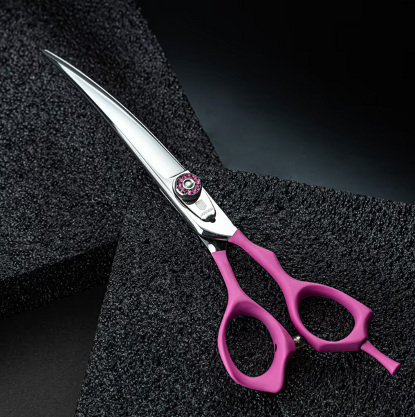 Forbice Curva Jargem Asian Style Pink