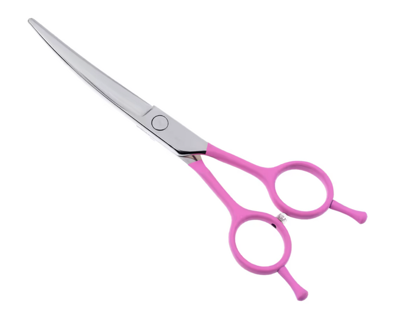 Forbice Curva Jargem Rosa 6''
