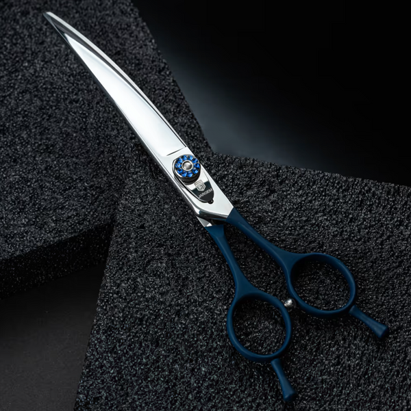 Forbice Curva Jargem Blu Navy con vite decorativa