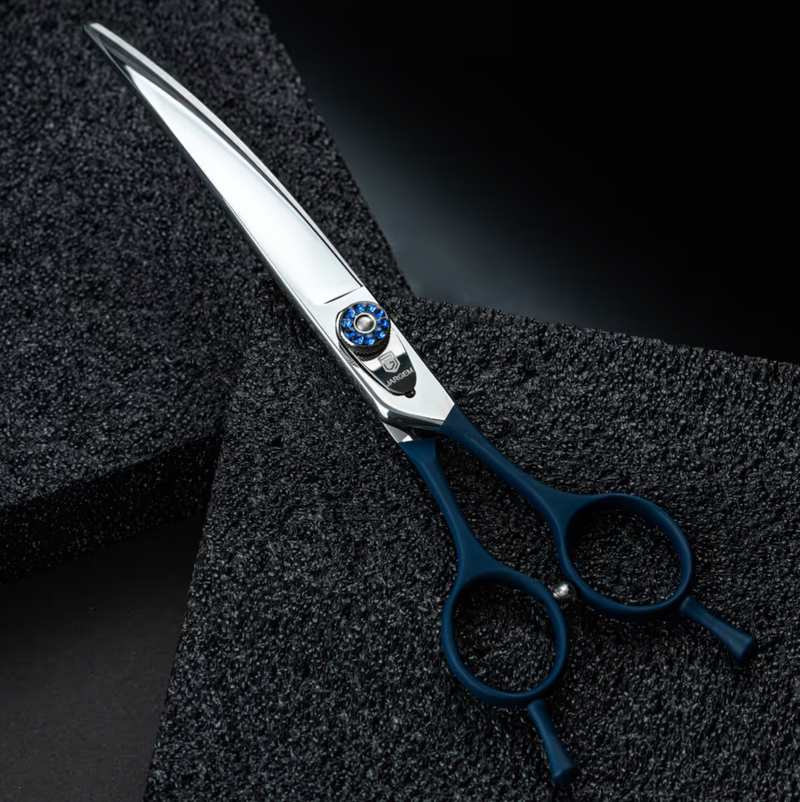 Forbice Curva Jargem Blu Navy con vite decorativa