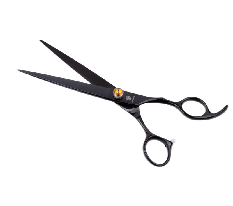 Forbice Dritta Jargem Nera con vite cristallo 7.5''