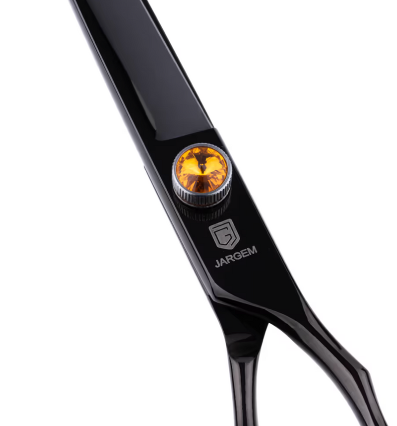 Forbice Dritta Jargem Nera con vite cristallo 7.5''