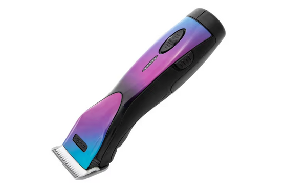 Andis Pulse ZR II Purple Galaxy - Tosatrice professionale per animali senza fili a cinque velocità con 2 batterie e lama CeramicEdge n. 10 (1,5 mm), edizione limitata