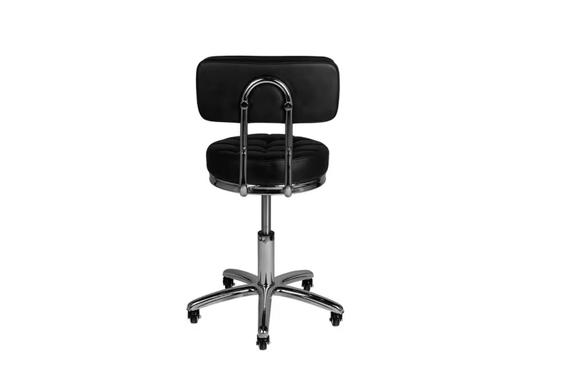 Activ AM-877 - sedia da toelettatura con seduta trapuntata e schienale confortevole, nero