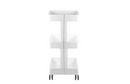 Activ 084 - carrello per toelettatura in plastica, tavolino laterale, 3 ripiani su ruote, bianco