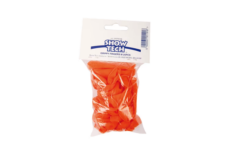 Show Tech Grippy Fingers Medium Finger 25 pezzi - dita di gomma riutilizzabili con rivestimento antiscivolo, medie