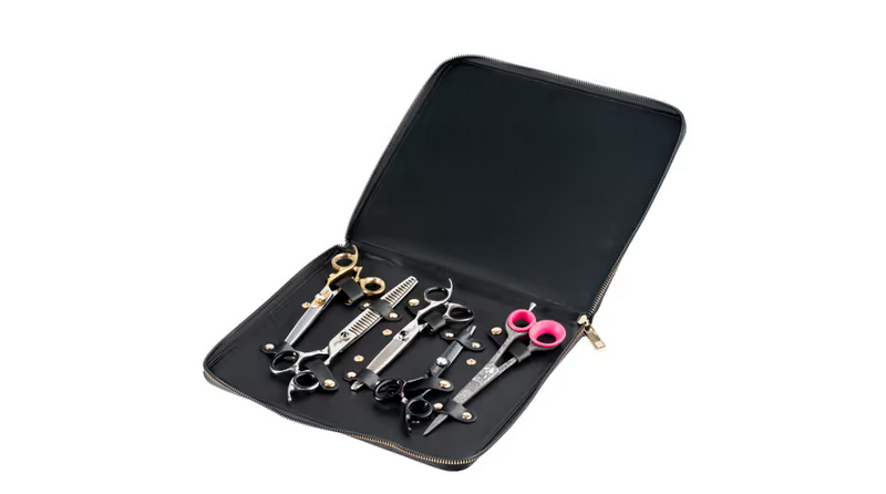 Custodia per forbici Groom Professional - custodia grande per forbici da toelettatura, per 5 paia di forbici