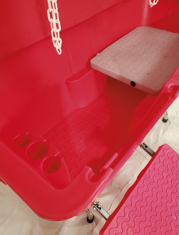 Vasca da bagno in polietilene - Piedini in acciaio inox con anti-schizzo