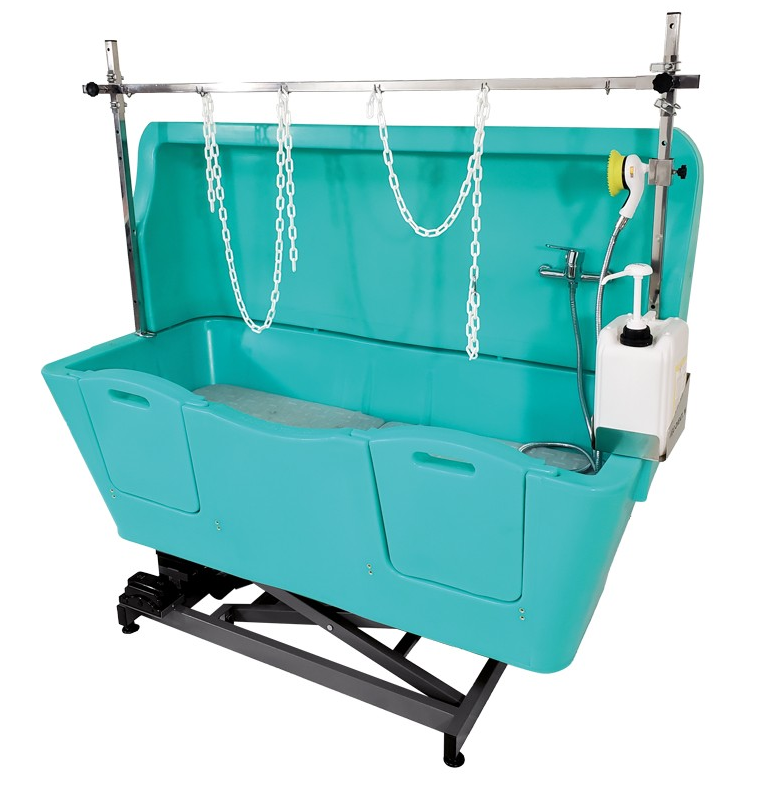 Vasca da bagno in polietilene AGC - Sollevamento elettrico del telaio con anti-schizzo