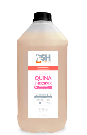Shampoo PSH Pro Quina Energiser - texturizzante per cani a pelo ruvido, con chinino, concentrato 1:4 - 5L
